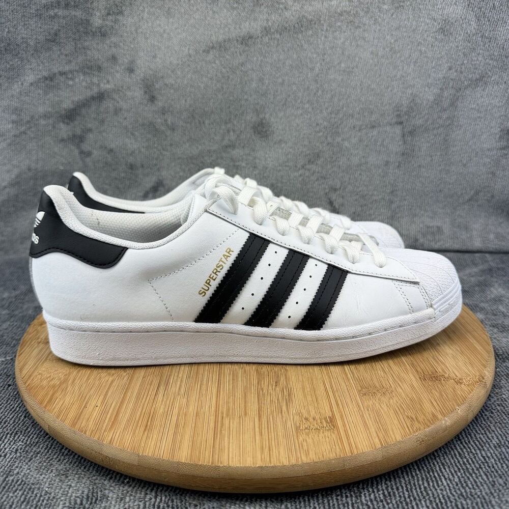 Adidas Superstar Shoes Mens Size 9.5 White Black Casual Sneakers EG4958